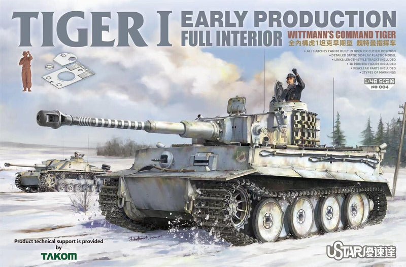 Ustar NO-004 1/48 Tiger I Early Prod Full Interior Wittmannas Command Tiger - Hobby City NZ (8967487389933)