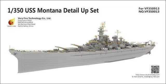 Very Fire 350013 1/350 USS Montana Detail Up Set (For Very FireVF350913) - Hobby City NZ
