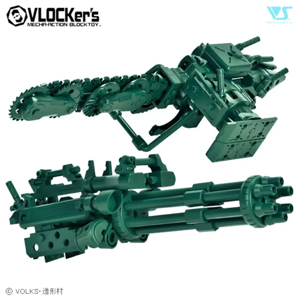 VLOCKers VL-22788 Soldier Armor III Gun & Chainsaw Green