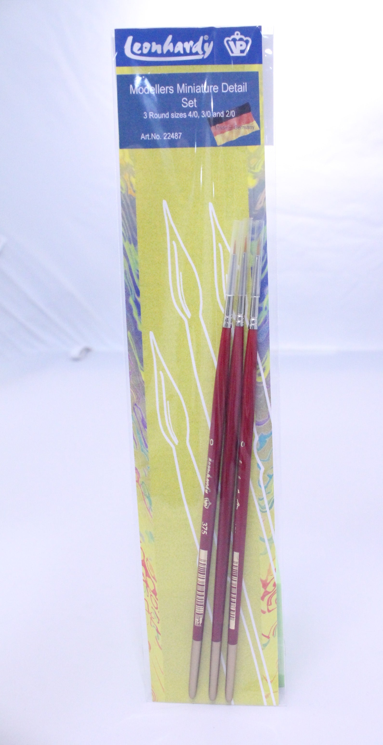 VP Leonhardy VP22487 3pc Modellers Miniature Detail Brush Set