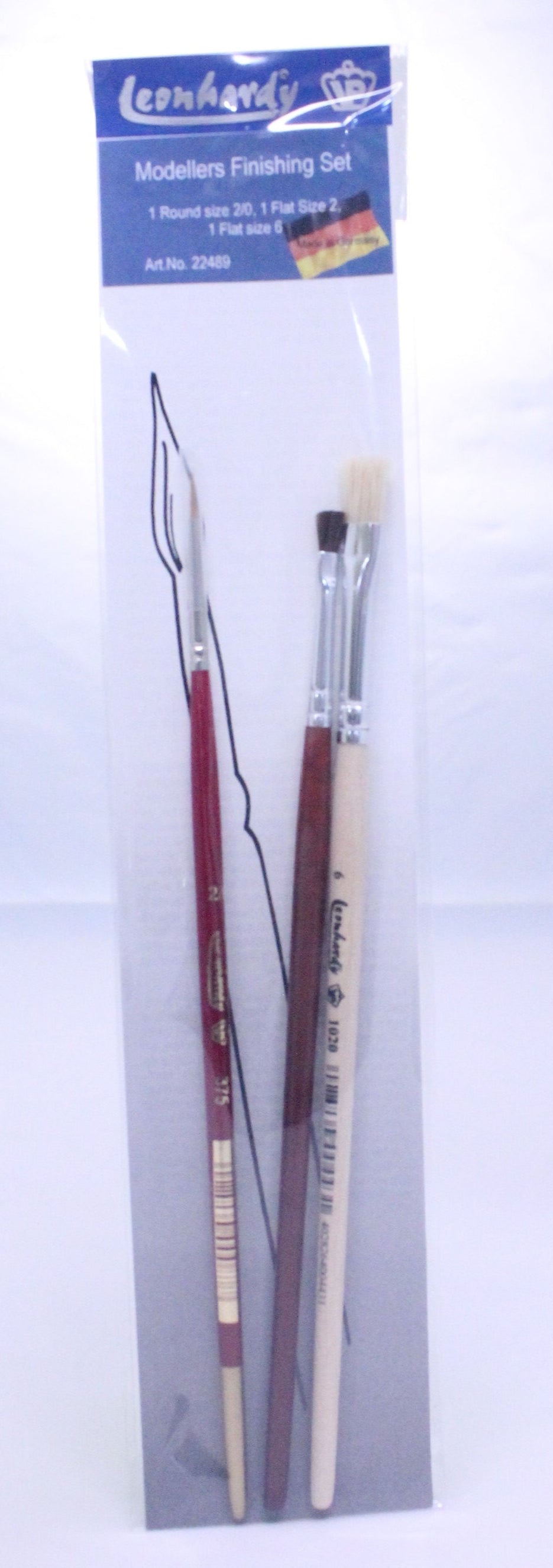 VP Leonhardy VP22489 3pc Modellers Finishing Brush Set