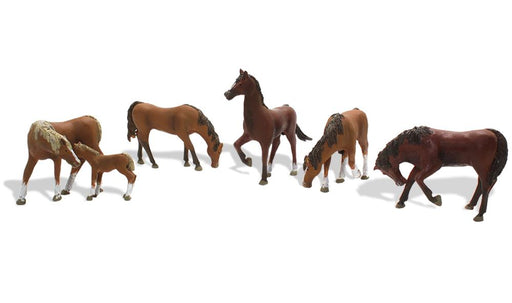 Woodland Scenics A1842 HO Scenic Accents: Chestnut Horses - Hobby City NZ (7540634157293)