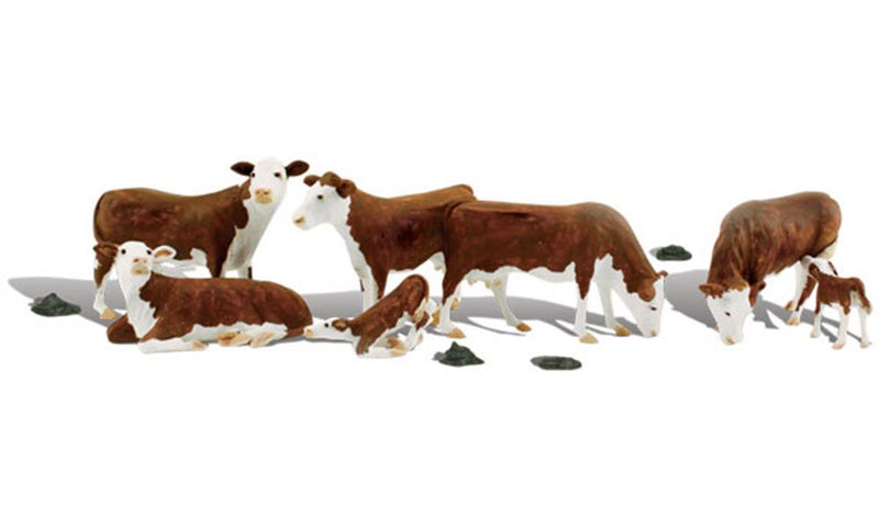 Woodland Scenics A1843 HO Scenic Accents: Hereford Cows - Hobby City NZ (7540634484973)