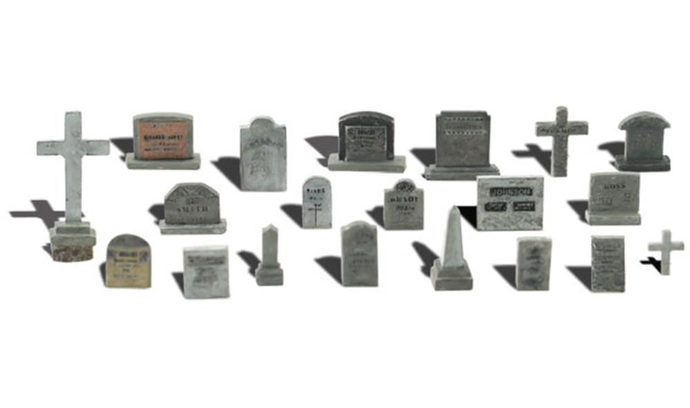 Woodland Scenics A1856 HO Scenic Accents: Tombstones (7540640612589)