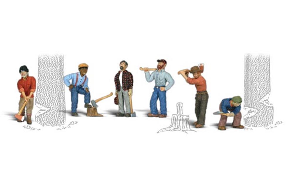 Woodland Scenics A1876 HO Scenic Accents: Lumberjacks (7540620263661)