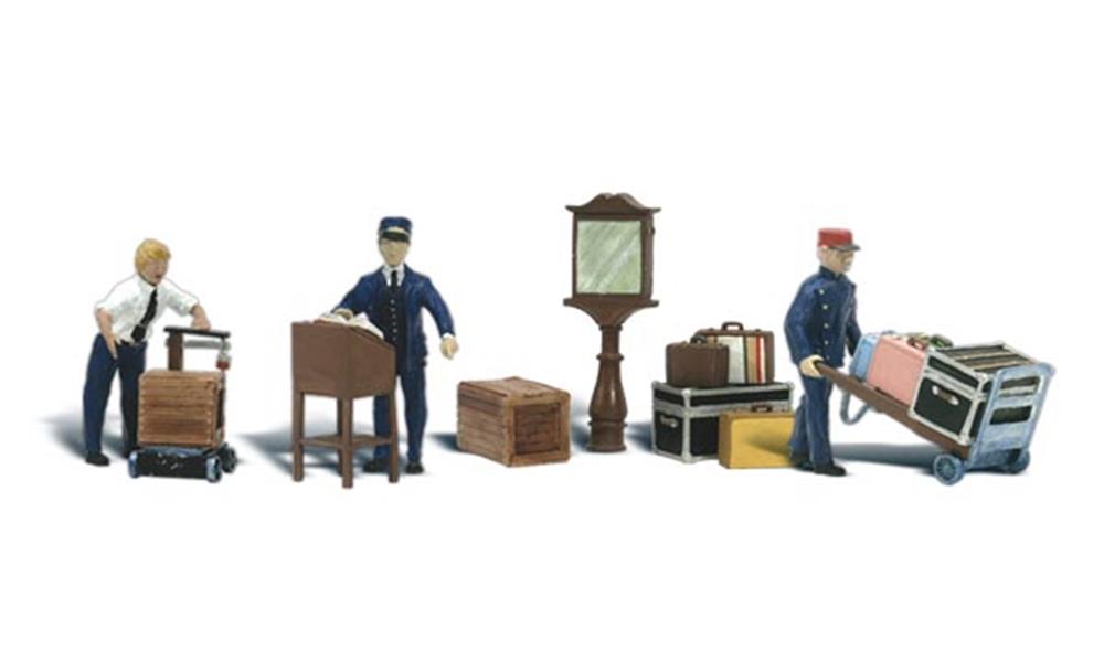 Woodland Scenics HO Scenic Accents: Depot Workers & Accessories