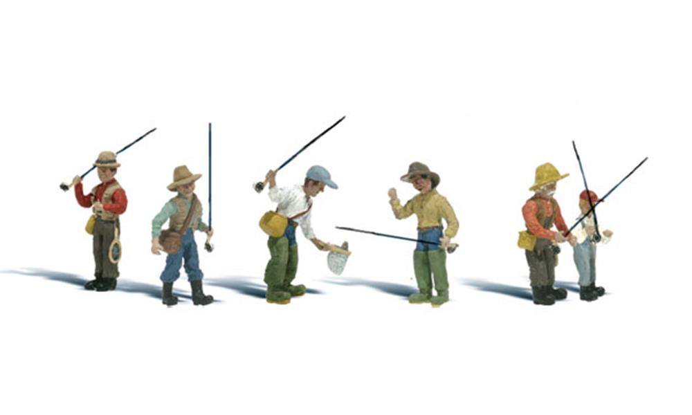 Woodland Scenics A1910 HO Scenic Accents: Fly Fishermen (7540610433261)