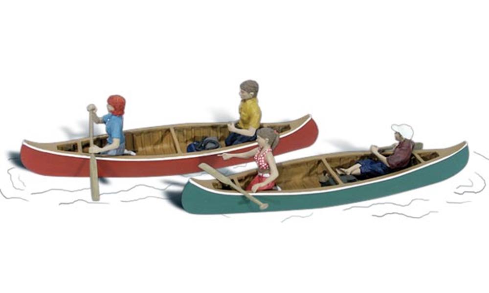 Woodland Scenics A1918 HO Scenic Accents: Canoers (7540602700013)