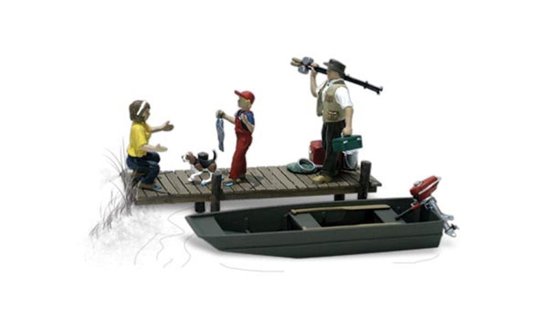 Woodland Scenics A1923 HO Scenic Accents: Family Fishing - Hobby City NZ (7540613546221)