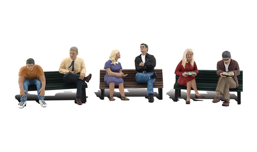 Woodland Scenics HO Scenic Accents: People on Benches