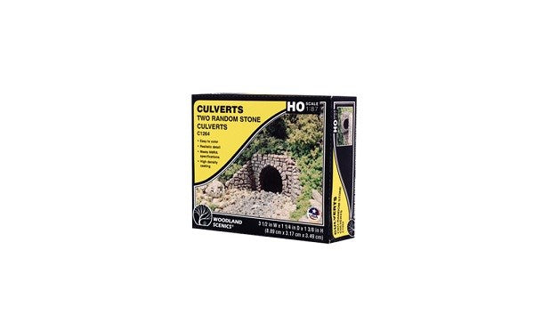 Woodland Scenics C1264 HO Random Stone Culvert (2pk) (7540605190381)