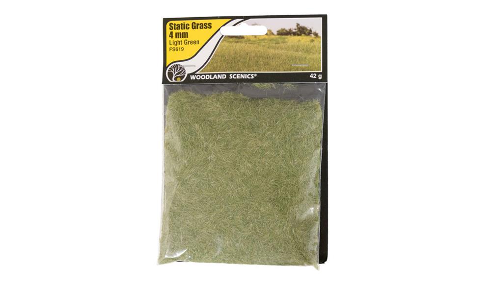 Woodland Scenics FS619 Static Grass Light Green 4mm (8195284107501)