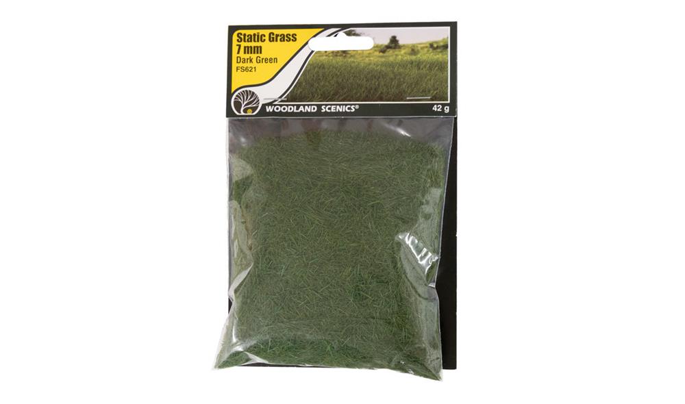 Woodland Scenics Static Grass Dark Green 7mm