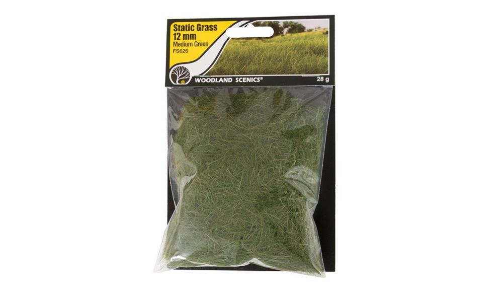 Woodland Scenics Static Grass Medium Green 12mm