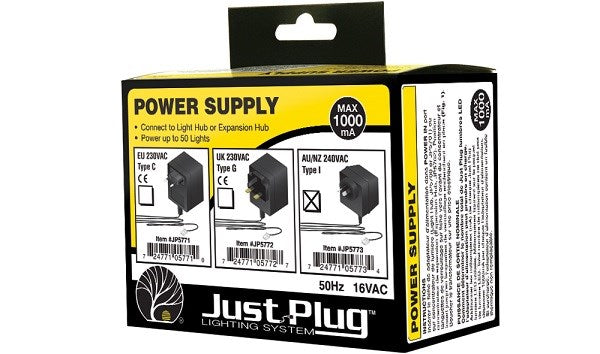 Woodland Scenics JP5773 Just Plug: Power Supply AUS/NZ (7597343703277)