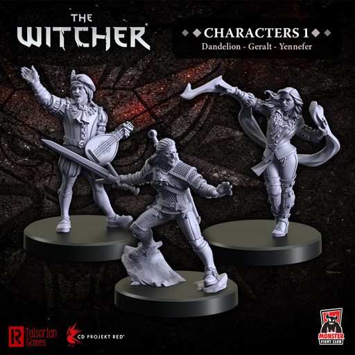 Monster Fight Club 70001 Witcher Rpg Characters 1 - Geralt, Yennifer, Dandelion (8826609369325)