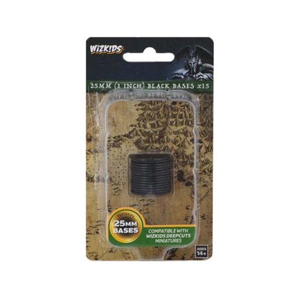 WizKids 73593 Black 25mm Round Base 15 ct. (9003798986989)