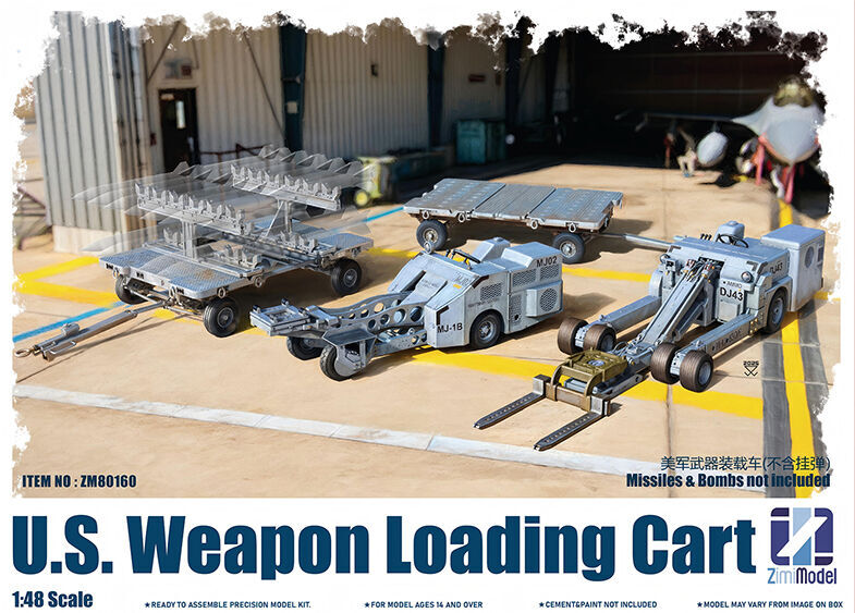 Zimi Model 80160 1/48 U.S.Weapon Loading Cart (9120485900525)