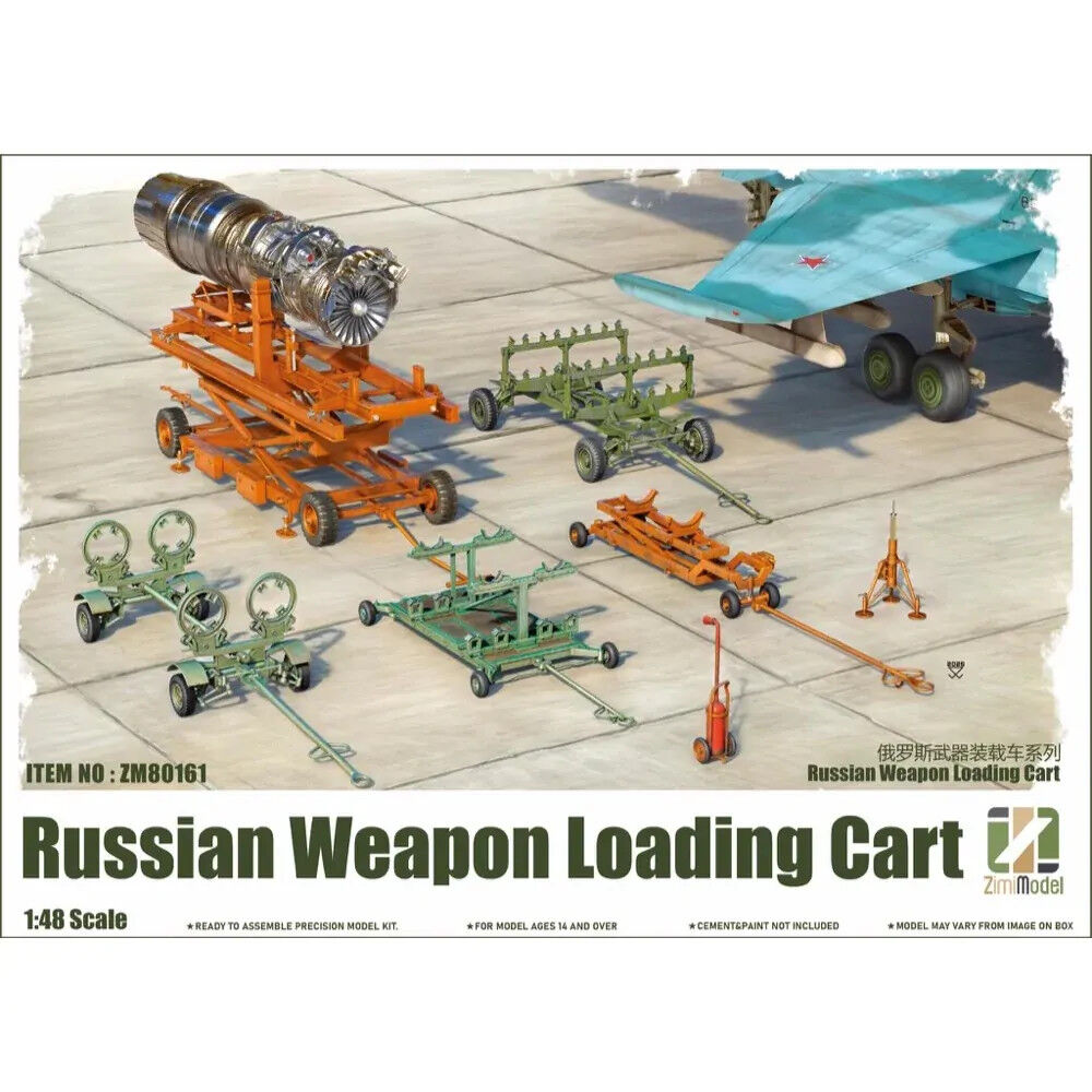 Zimi Model 80161 1/48 Russian Weapon Loading Cart [With 2 Figures] - Hobby City NZ