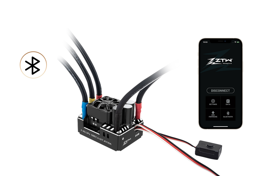 ZTW ZTW-4226033 1/8 Beast Pro 260A 2-4s Lipo G2 BLE (Bluetooth) Sensored ESC For 1/8th Buggy or Truggy (9255897563373)