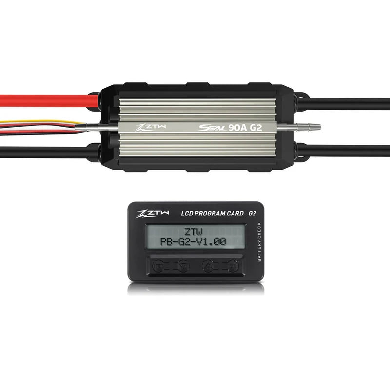 ZTW ZTW-7090210 Seal 90A G2 Brushless Marine Boat ESC, 3-8s Lipo, Adjustable 8A SBEC 95x44x27mm XT90 Plug (9255897661677)