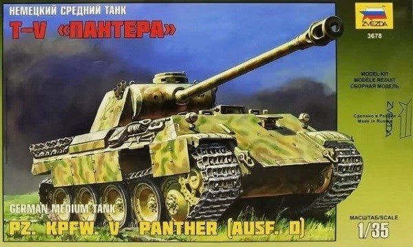 xZvezda 3678 1/35 Pz.Kpfw. V Panther Ausf. D - German Medium Tank - Hobby City NZ (7546158743789)