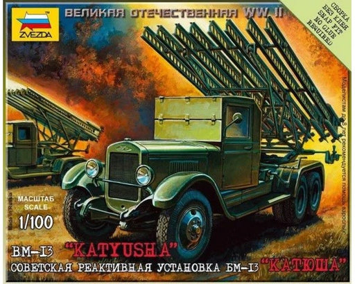 Zvezda 6128 1/100 BM-13 Katyusha on ZIS-6 -  Soviet Multiple Rocket Launcher - Hobby City NZ