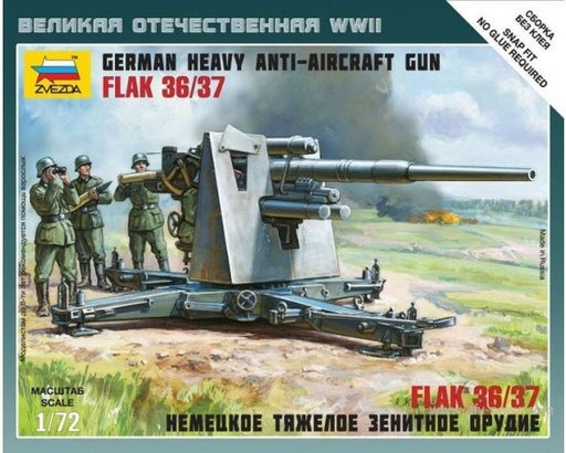 Zvezda 6158 1/72 FlaK 36/37 - German Heavy Anti-Aircraft Gun - Hobby City NZ