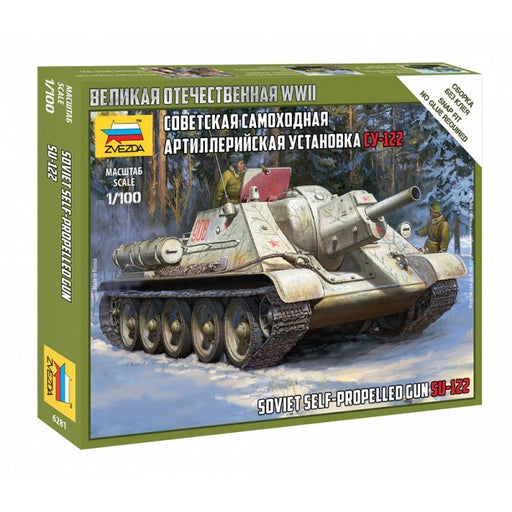 Zvezda 6281 1/100 SU-122 Soviet Self-propelled Gun - Hobby City NZ