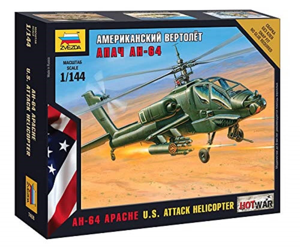 Zvezda 7408 1/144 Apache Helicopter (8346773651693)