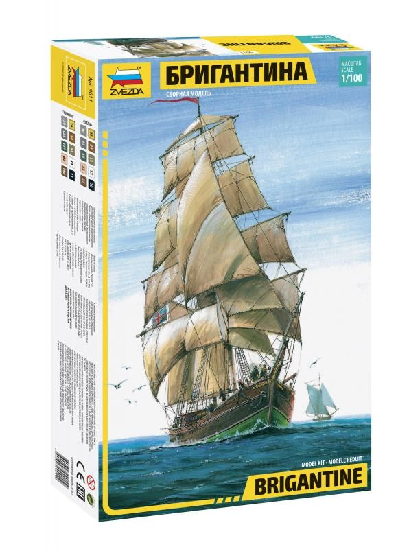 Zvezda 9011 1/100 ENGLISH BRIGANTINE (8346756579565)