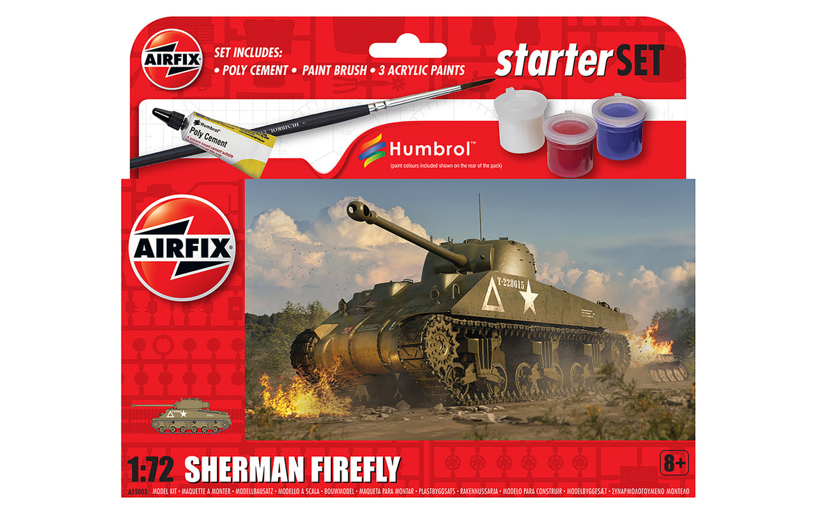 Airfix Starter Set Small 1/72 Sherman Firefly