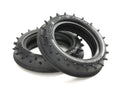 Tamiya 54896 2WD RIB FRONT SPIKE TYRES (2) (8346776142061)