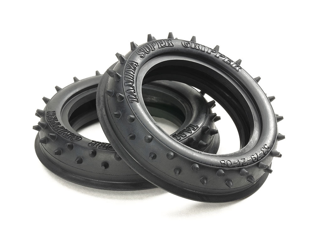 Tamiya 54896 2WD RIB FRONT SPIKE TYRES (2) (8346776142061)