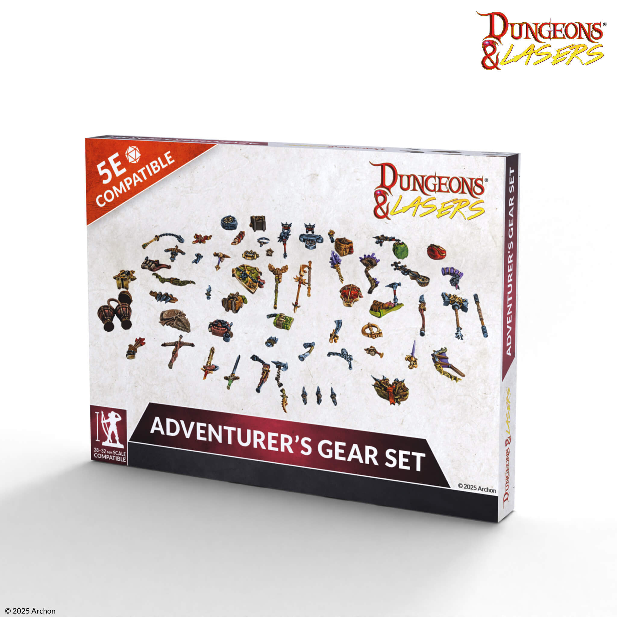 Archon Studio DNL0107 Dungeons & Lasers Miniatures Adventurers Gear Set