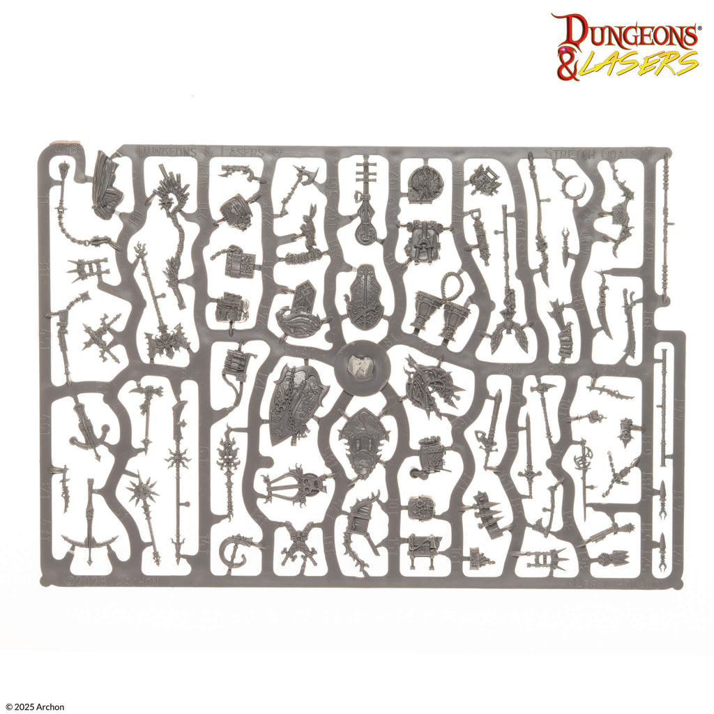 Archon Studio DNL0107 Dungeons & Lasers Miniatures Adventurers Gear Set