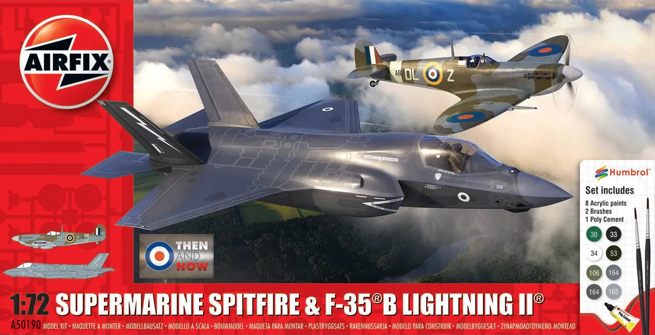 Airfix Supermarine Spitfire & F-35 B Lightning II Gift Set
