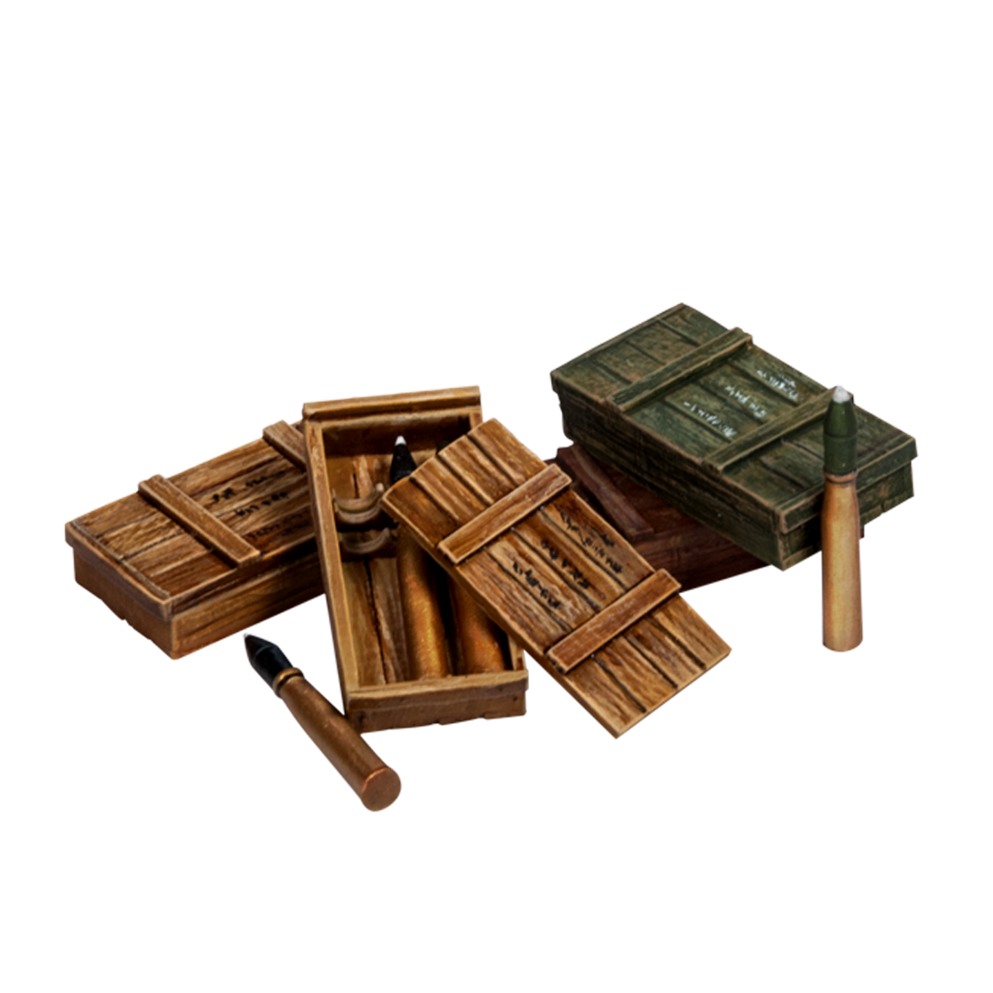 Scale 75 Figures Warfront German Supplies Ammo Boxes And (2)