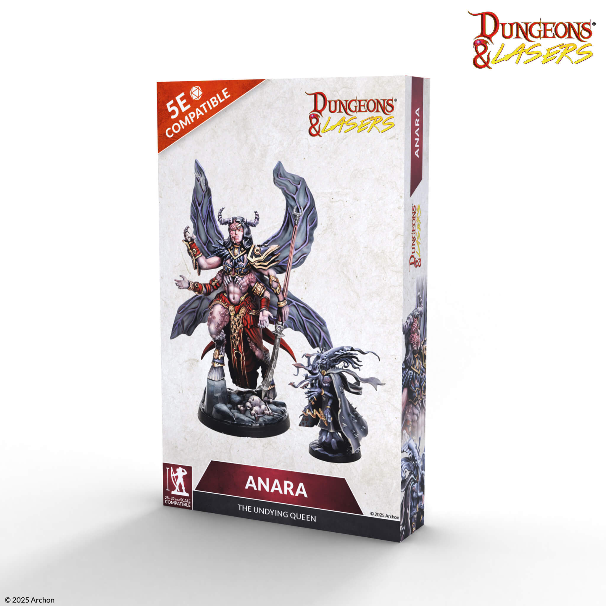 Archon Studio DNL0108 Dungeons & Lasers Miniatures Anara The Undying Queen