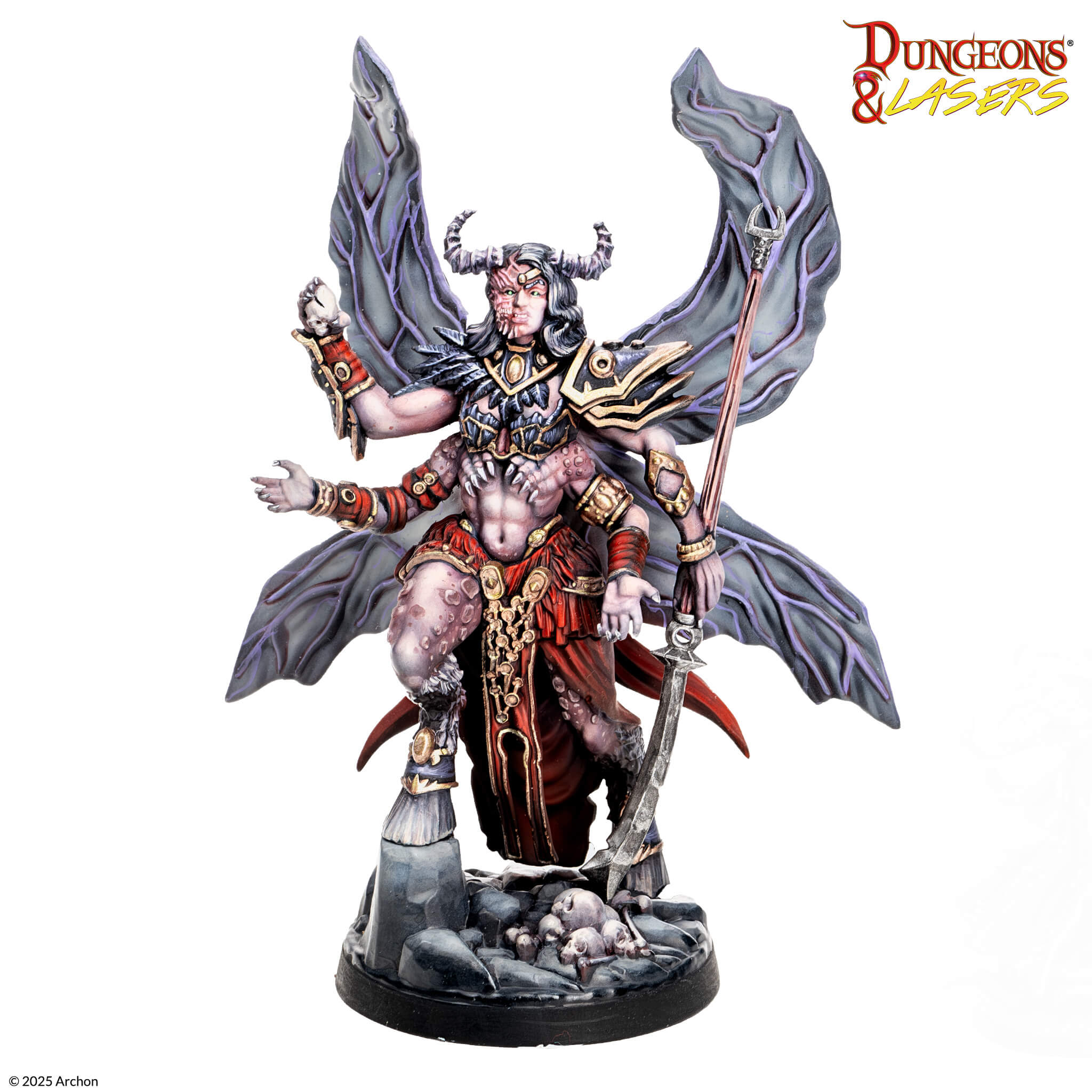 Archon Studio DNL0108 Dungeons & Lasers Miniatures Anara The Undying Queen