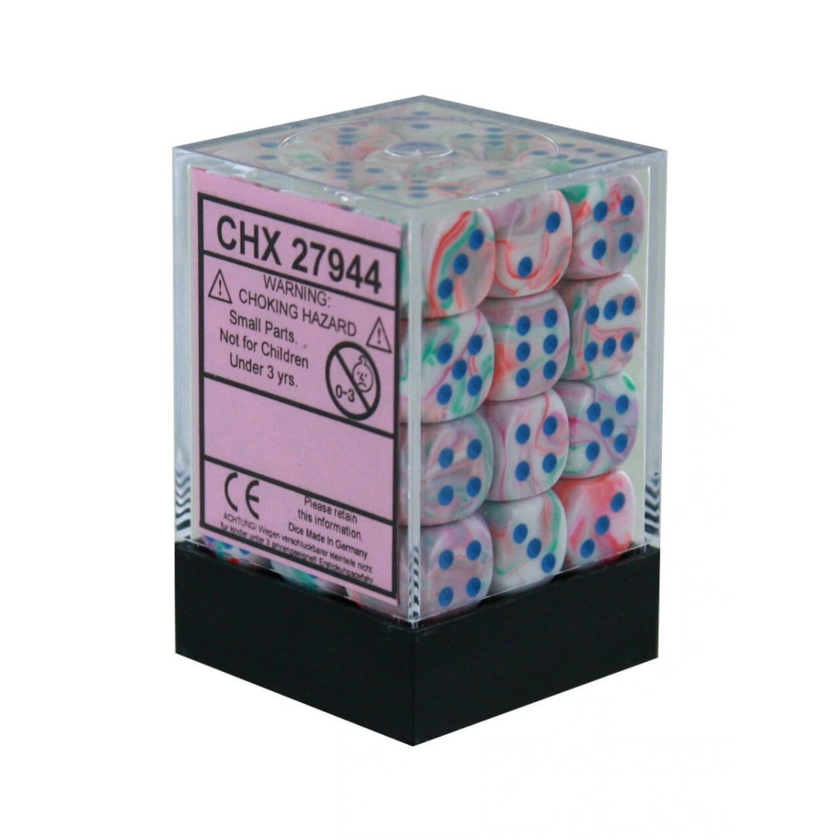 Chessex Festive 12mm d6 Pop Art/blue Dice Block (36 dice)