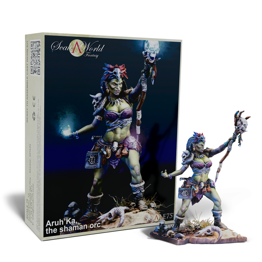 Scale 75 Figures Scale World Fantasy Aruh Ka The Shaman Orc 75mm (21)