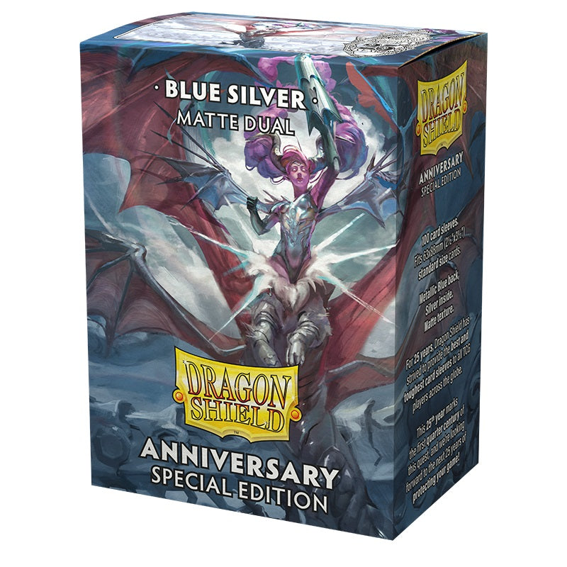 Dragon Shield Sleeves (100) Matte Dual Special Edition Blue/Silver
