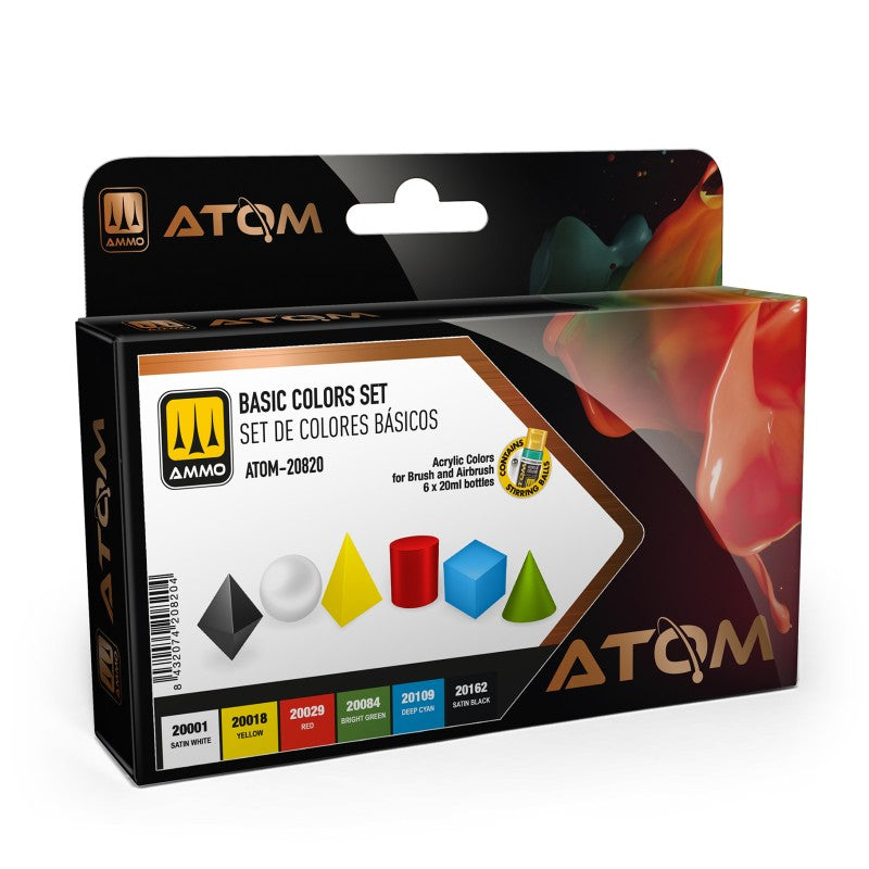 AMMO by Mig Jimenez ATOM-20820 ATOM Basic Colors Set (9158273073389)