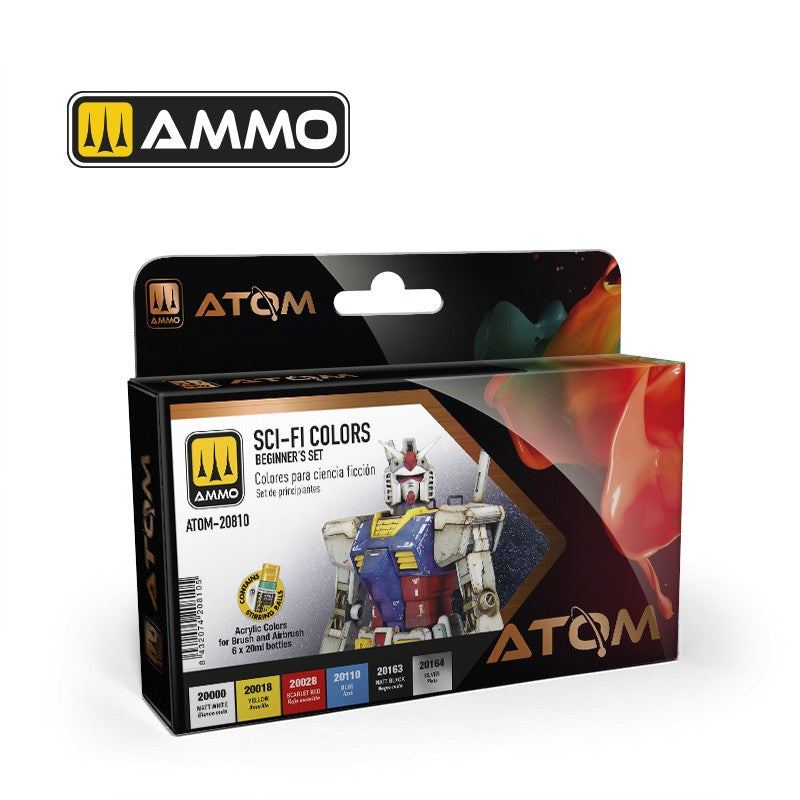 AMMO by Mig Jimenez ATOM-20810 ATOM Beginners Set: SCI-FI Colors (9158273040621)