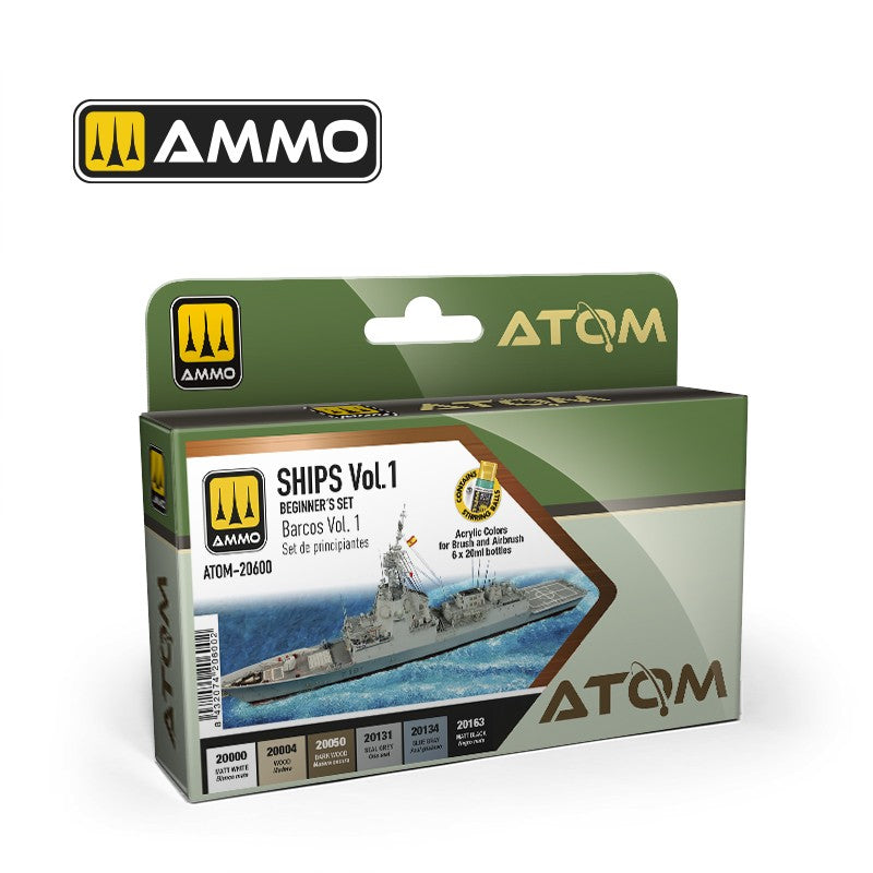 AMMO by Mig Jimenez ATOM-20600 ATOM Beginners Set: Ships Vol.1 (9158272516333)