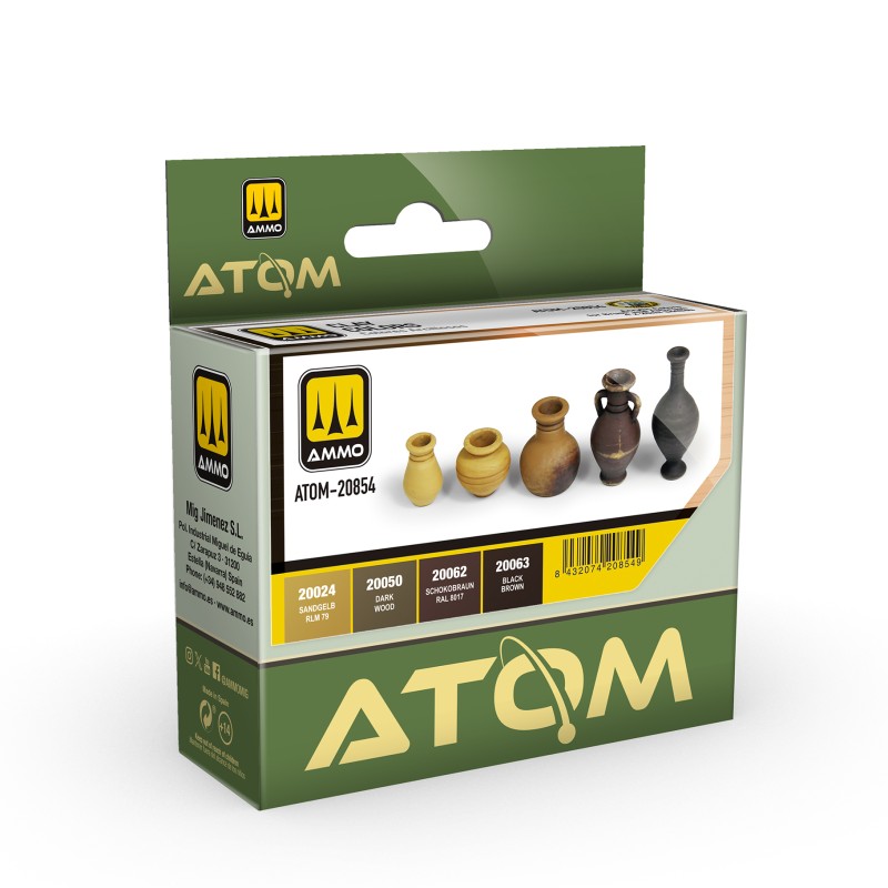 AMMO by Mig Jimenez ATOM-20854 ATOM Clay Colors Set (9158274056429)