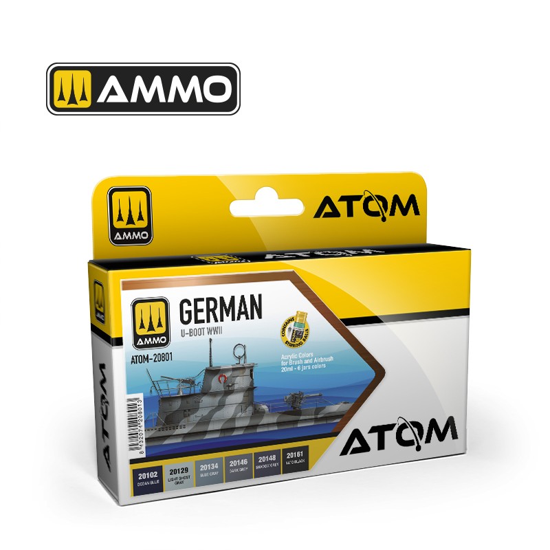 AMMO by Mig Jimenez ATOM-20801 ATOM German U-BOOT WWII Set