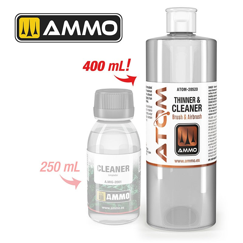 AMMO by Mig Jimenez ATOM-20520 ATOM Thinner and Cleaner 400 mL (9158272352493)