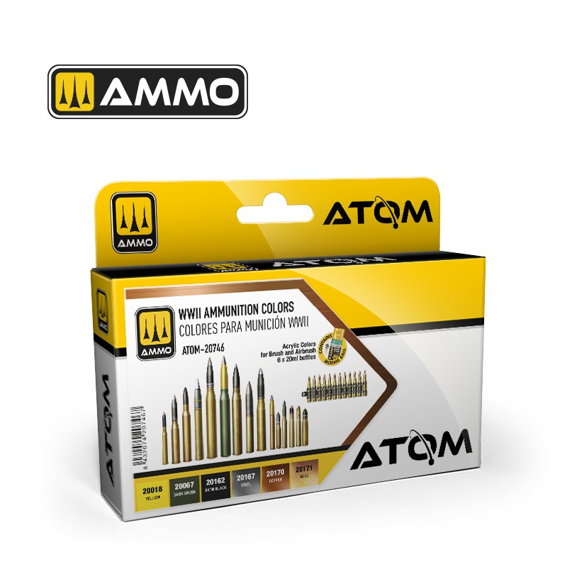 AMMO by Mig Jimenez ATOM-20746 ATOM WWII Ammunition Colors (9158272942317)